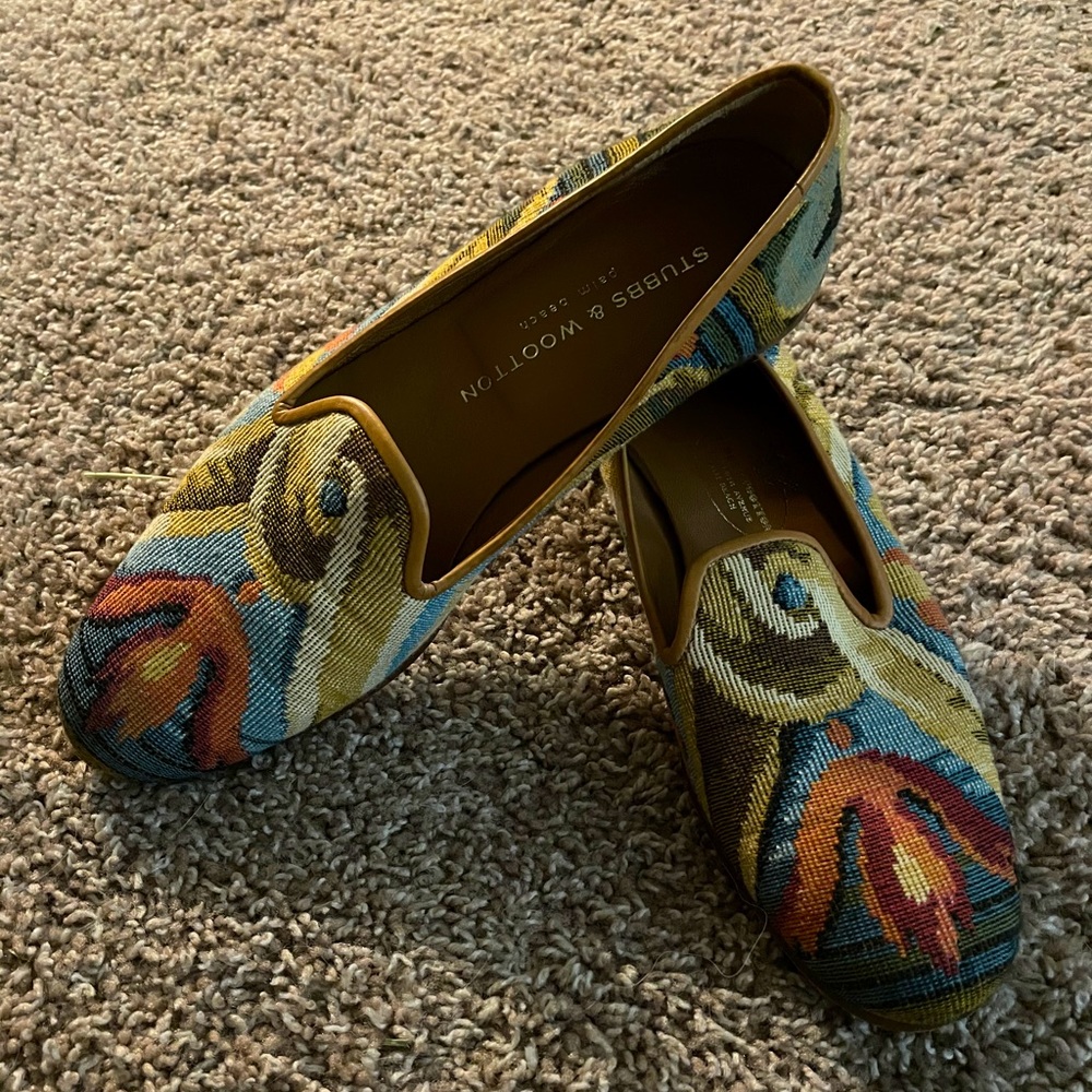 Colorful Stubbs & Wootton Needlepoint Loafers